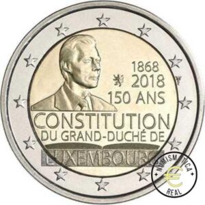 LUXEMBURGO 2018 2 EUROS CONMEMORATIVA UNC - 150 ANIV. DE LA CONSTITUCION DE LUXEMBURGO - S/C.