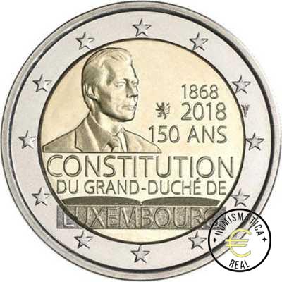 LUXEMBURGO 2018 2 EUROS CONMEMORATIVA UNC - 150 ANIV. DE LA CONSTITUCION DE LUXEMBURGO - S/C.