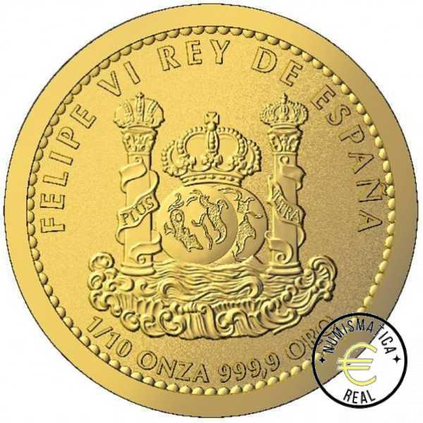 ESPAÑA 2022 - 1/10 ONZA ORO PURO OZ GOLD 15 CENT DE EURO FNMT - LINCE IBERICO - COLUMNARIO. - Imagen 2