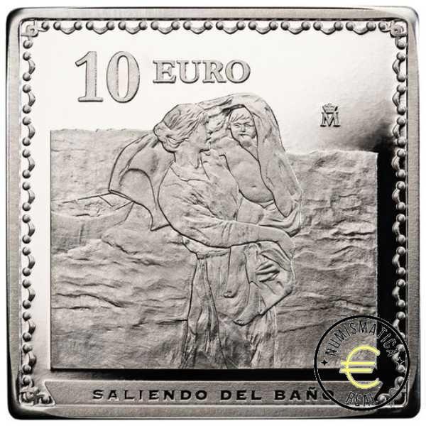 ESPAÑA 2023 10 EUROS PROOF - ONZA MONEDA DE PLATA COLOR "CENTENARIO DE SOROLLA - EL BAÑO DEL CABALLO" BE - PP. - Imagen 3