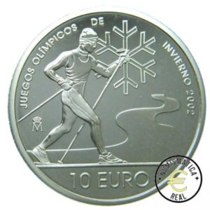 ESPAÑA 2002 10 EUROS PROOF - 8 REALES "JUEGOS OLIMPICOS DE INVIERNO" BE - PP.