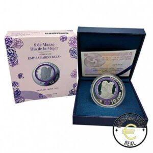 ESPAÑA 2021 10 EUROS PROOF - 8 REALES "EMILIA PARDO BAZAN - 8 MARZO - DIA DE LA MUJER" BE - PP.