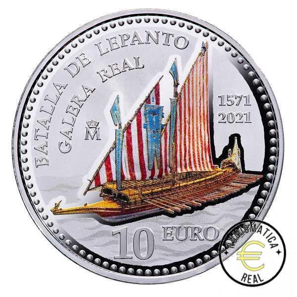 ESPAÑA 2021 10 EUROS PROOF - 8 REALES "BATALLA DE LEPANTO" BE - PP. - Imagen 2