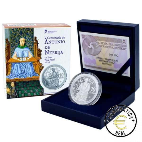 ESPAÑA 2022 10 EUROS PROOF - 8 REALES "ANTONIO DE NEBRIJA" BE - PP.