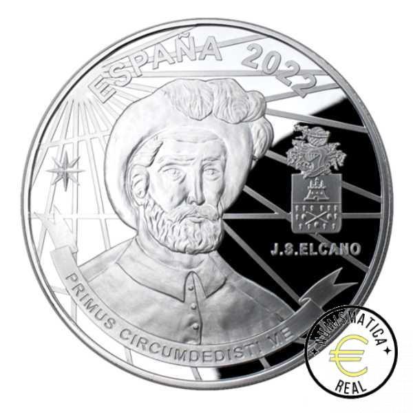 ESPAÑA 2022 10 EUROS PROOF - 8 REALES "V CENTENARIO DE LA PRIMERA VUELTA AL MUNDO 4º MONEDA - ELCANO, LLEGADA A SEVILLA" BE - PP. - Imagen 3