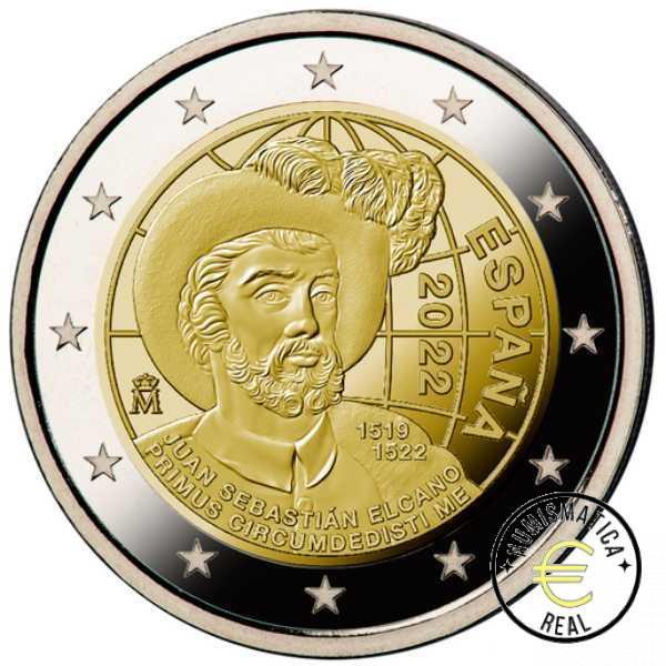 ESPAÑA 2022 8 VALORES + 3 CONMEMORATIVAS 2 EUROS PROOF - TOTAL 11 MONEDAS "ELCANO, GARAJONAY, ERASMUS" BE - EUROSET PP. - Imagen 2