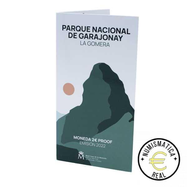 ESPAÑA 2022 2 EUROS CONMEMORATIVA PROOF "PARQUE NACIONAL DE GARAJONAY" BE - CARTERA OFICIAL PP. - Imagen 4