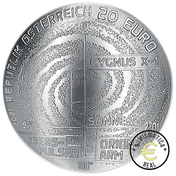 AUSTRIA 2021 20 EUROS DE PLATA PROOF EN COLOR - "VIA LACTEA UNIVERSO INEXPLORADO" BE - EN ESTUCHE OFICIAL. PP. - Imagen 5