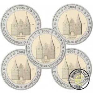 ALEMANIA 2006 2 EUROS CONMEMORATIVA UNC -"HOLSTENTOR" LAS 5 CECAS LETRA A,D,F,G,J- S/C.