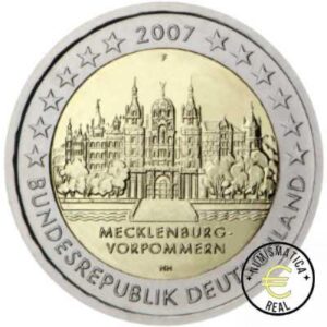 ALEMANIA 2007 2 EUROS CONMEMORATIVA UNC -"CASTILLO DE SCHWERIN" - S/C.