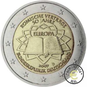 ALEMANIA 2007 2 EUROS CONMEMORATIVA UNC -"TRATADO DE ROMA" - S/C.