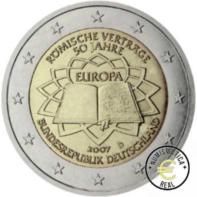 ALEMANIA 2007 2 EUROS CONMEMORATIVA UNC -"TRATADO DE ROMA" - S/C.