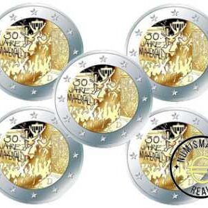 ALEMANIA 2019 2 EUROS CONMEMORATIVA UNC -"30 AÑOS DE LA CAIDA DEL MURO DE BERLIN" LAS 5 CECAS LETRA A,D,F,G,J - S/C.