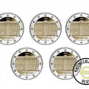 ALEMANIA 2020 2 EUROS CONMEMORATIVA UNC -"BRANDEBURGO- PALACIO DE SANSSOUCI" LAS 5 CECAS LETRA A,D,F,G,J - S/C.