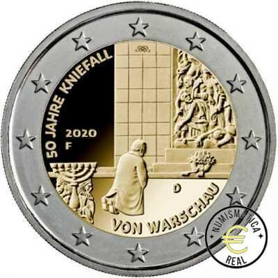 ALEMANIA 2020 2 EUROS CONMEMORATIVA UNC -"50 ANIVERSARIO DE LA GENUFLEXION DE VARSOVIA"- S/C.