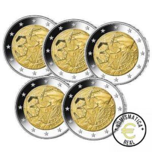 5x ALEMNIA 2022 2 EUROS CONMEMORATIVA UNC "PROGRAMA ERASMUS" S/C. 5 CEDAS (A,D,F,J,G).