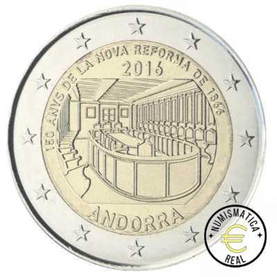 ANDORRA 2016 2 EUROS CONMEMORATIVA UNC - 150 AÑOS DE LA NUEVA REFORMA DE 1866 (EN COINCARD) - S/C.