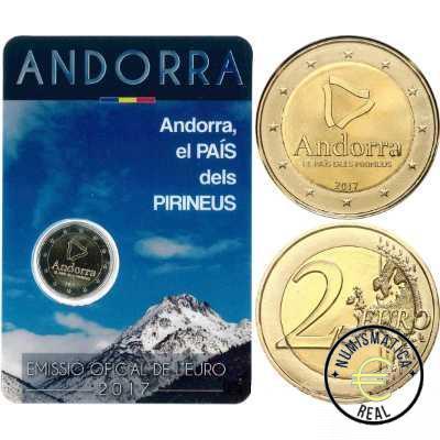 ANDORRA 2017 2 EUROS CONMEMORATIVA UNC - ANDORRA, EL PAIS DE LOS PIRINEOS (EN COINCARD) - S/C. - Imagen 2