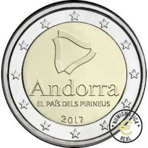 ANDORRA 2017 2 EUROS CONMEMORATIVA UNC - ANDORRA, EL PAIS DE LOS PIRINEOS (EN COINCARD) - S/C.