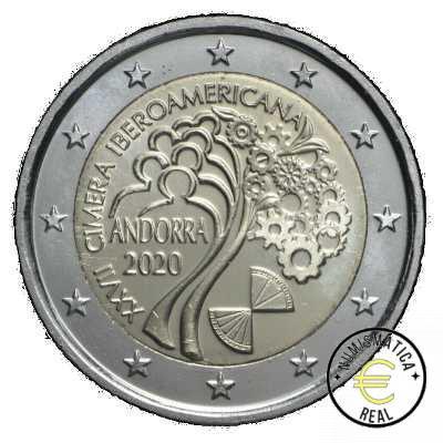 ANDORRA 2020 2 EUROS CONMEMORATIVA UNC - XXVII CUMBRE IBEROAMERICANA (EN COINCARD) - S/C. - Imagen 2