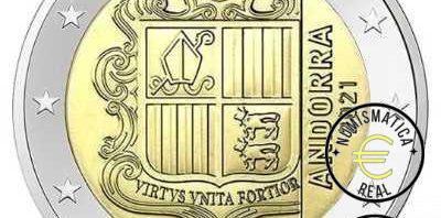 ANDORRA 2021 2 EUROS COMUN UNC - ESCUDO DE ANDORRA - S/C. - Imagen 2