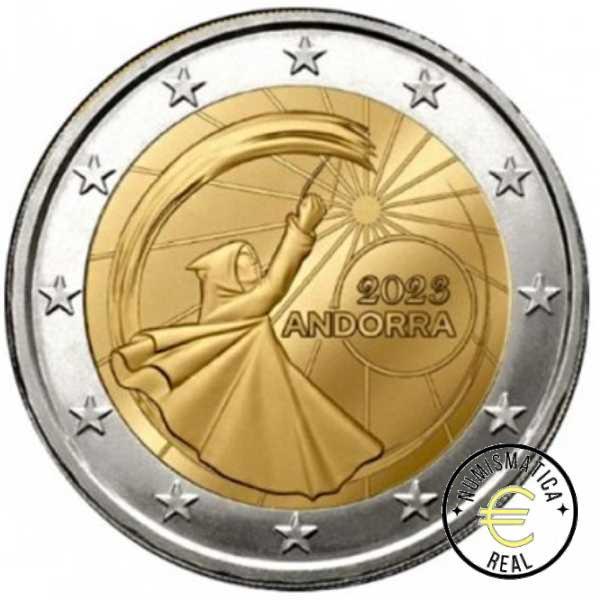 ANDORRA 2023 2 EUROS CONMEMORATIVA BU - FIESTA DEL SOLSTICIO DE VERANO - EN COINCARD - BU. - Imagen 2