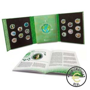 ESTUCHE PARA MONEDAS DE ESPAÑA 2022 16 HUECOS PARA 1,5 EUROS EN COLOR - ANIMALES EN PELIGRO DE EXTINCION - SOLO ESTUCHE.