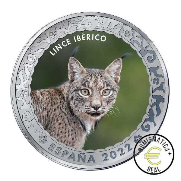 ESPAÑA 2022 1,5 EUROS CONMEMORATIVA 5º MONEDA - LINCE IBÉRICO - ANIMALES EN EXTINCION - EN COLOR UNC.
