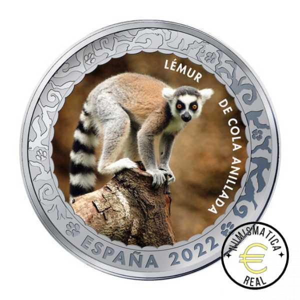 ESPAÑA 2022 1,5 EUROS CONMEMORATIVA 3º SERIE 4 MONEDAS - ANIMALES EN PELIGRO DE EXTINCION - EN COLOR UNC. - Imagen 2