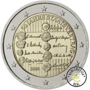 AUSTRIA 2005 2 EUROS CONMEMORATIVA UNC - DEL TRATADO DE ESTADO DE AUSTRIA - S/C.
