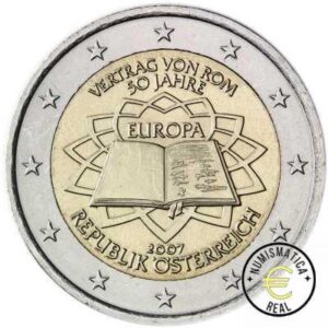 AUSTRIA 2007 2 EUROS CONMEMORATIVA UNC - TRATADO DE ROMA - S/C.