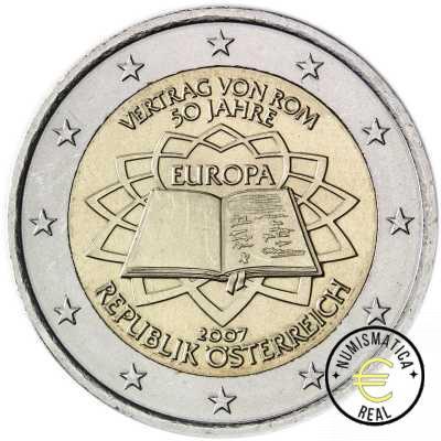 AUSTRIA 2007 2 EUROS CONMEMORATIVA UNC - TRATADO DE ROMA - S/C.