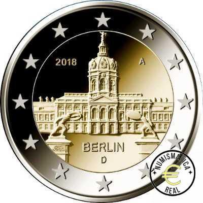 ALEMANIA 2018 2 EUROS CONMEMORATIVA UNC -"ESTADO DE BERLIN - PALACIO DE CHARLOTTENBURG" - S/C.