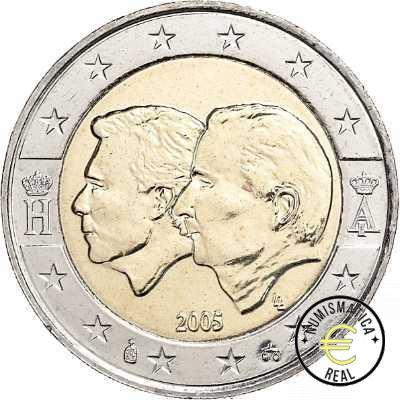 BELGICA 2005 2 EUROS CONMEMORATIVA UNC -UNION ECONOMICA BELGO-LUXEMBURGESA - S/C.