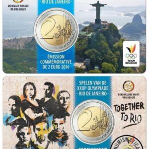 BELGICA 2016 2 EUROS CONMEMORATIVA UNC - EQUIPO OLIMPICO DE BELGICA 2016 (EN COINCARD) - S/C.