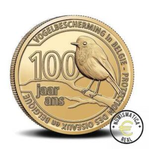 BELGICA 2022 2,5 EUROS CONMEMORATIVA - 100 AÑOS DE LA PROTECION DE LAS AVES EN BELGICA - BU.