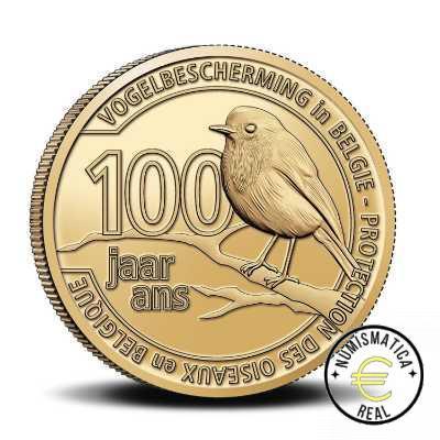 BELGICA 2022 2,5 EUROS COINCARD CONMEMORATIVA - 100 AÑOS DE LA PROTECION DE LAS AVES EN BELGICA - BU. - Imagen 5