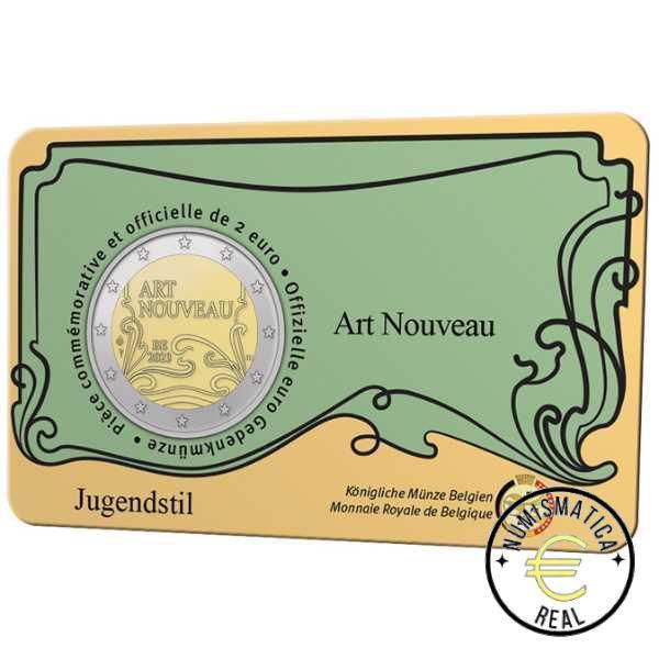 BELGICA 2023 2 EUROS CONMEMORATIVA BU - ART. NOUVEAU EN BRUSELAS - EN COINCARD - BNC. - Imagen 6