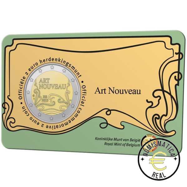 BELGICA 2023 2 EUROS CONMEMORATIVA BU - ART. NOUVEAU EN BRUSELAS - EN COINCARD - BNC. - Imagen 4