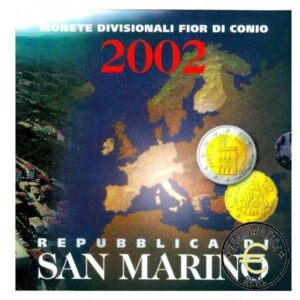 SAN MARINO 2002 CARTERA 8 VALORES KMS CALIDAD BU - DE 1 CENT A 2 EUROS - EN CARTERA OFICIAL - EUROSET.