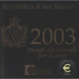 SAN MARINO 2003 CARTERA 9 VALORES KMS CALIDAD BU - DE 1 CENT A 2 EUROS + 5 EUROS DE PLATA "INDEPENDENCIA, TOLERANCIA, LIBERTAD" - EN CARTERA OFICIAL - EUROSET.