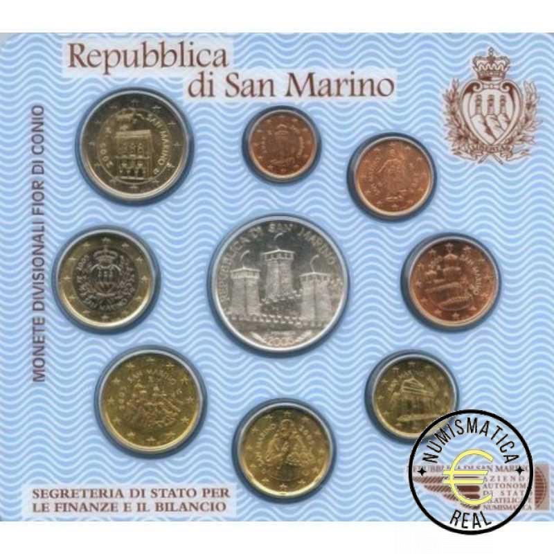 SAN MARINO 2005 CARTERA 9 VALORES KMS CALIDAD BU - DE 1 CENT A 2 EUROS + 5 EUROS DE PLATA "ANTONIO ONOFRI" - EN CARTERA OFICIAL - EUROSET. - Imagen 2