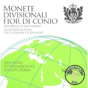 SAN MARINO 2008 CARTERA 9 VALORES KMS CALIDAD BU - DE 1 CENT A 2 EUROS + 5 EUROS DE PLATA "PLANETA TIERRA" - EN CARTERA OFICIAL - EUROSET.