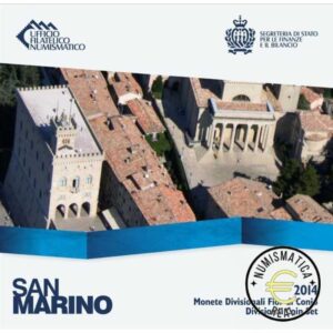 SAN MARINO 2014 CARTERA 8 VALORES KMS CALIDAD BU - DE 1 CENT A 2 EUROS - EN CARTERA OFICIAL - EUROSET.