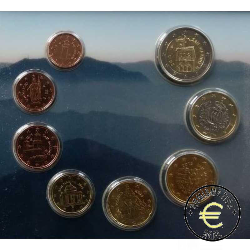 SAN MARINO 2015 CARTERA 8 VALORES KMS CALIDAD BU - DE 1 CENT A 2 EUROS - EN CARTERA OFICIAL - EUROSET. - Imagen 2