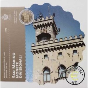 SAN MARINO 2015 CARTERA 8 VALORES KMS CALIDAD BU - DE 1 CENT A 2 EUROS - EN CARTERA OFICIAL - EUROSET.