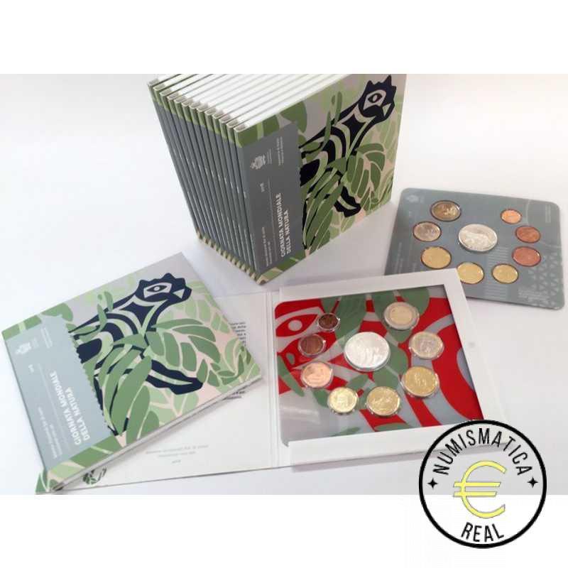 SAN MARINO 2018 CARTERA 9 VALORES KMS CALIDAD BU - DE 1 CENT A 2 EUROS + 5 EUROS DE PLATA "NATURALEZA" - EN CARTERA OFICIAL - EUROSET.