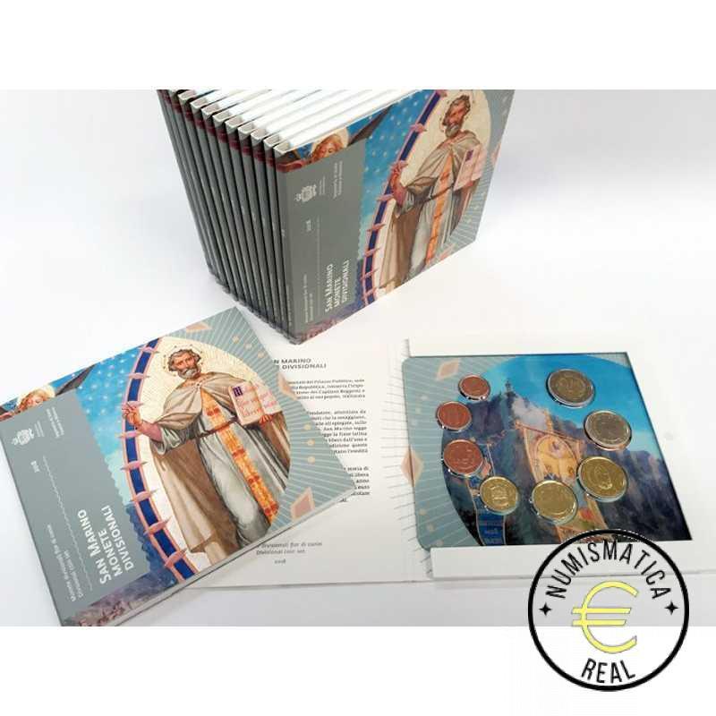 SAN MARINO 2018 CARTERA 8 VALORES KMS CALIDAD BU - DE 1 CENT A 2 EUROS - EN CARTERA OFICIAL - EUROSET.