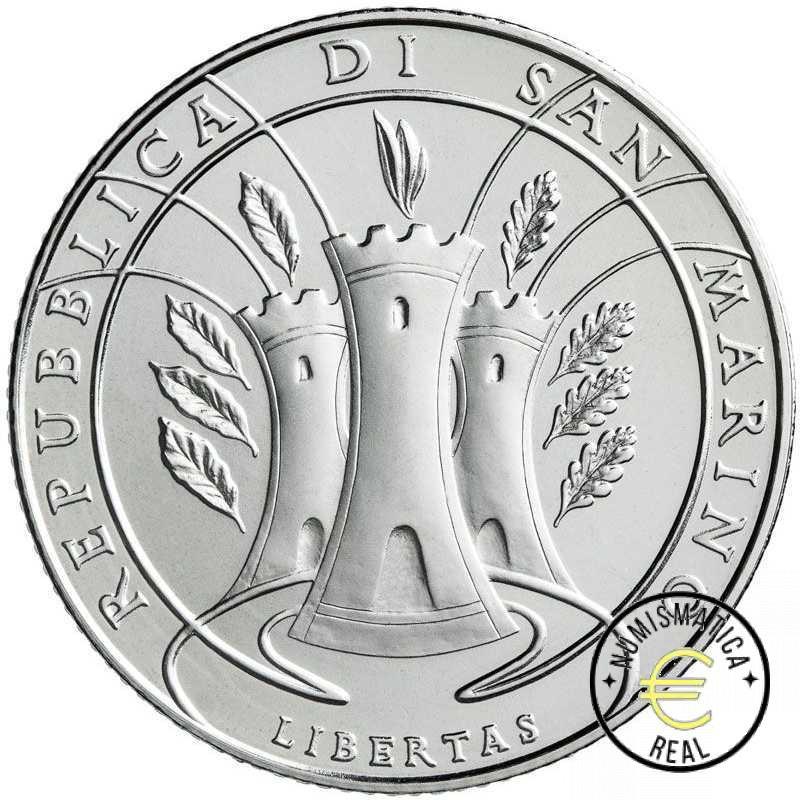 SAN MARINO 2019 CARTERA 9 VALORES KMS CALIDAD BU - DE 1 CENT A 2 EUROS + 5 EUROS DE PLATA "BOSQUE FORESTALES " - EN CARTERA OFICIAL - EUROSET. - Imagen 3