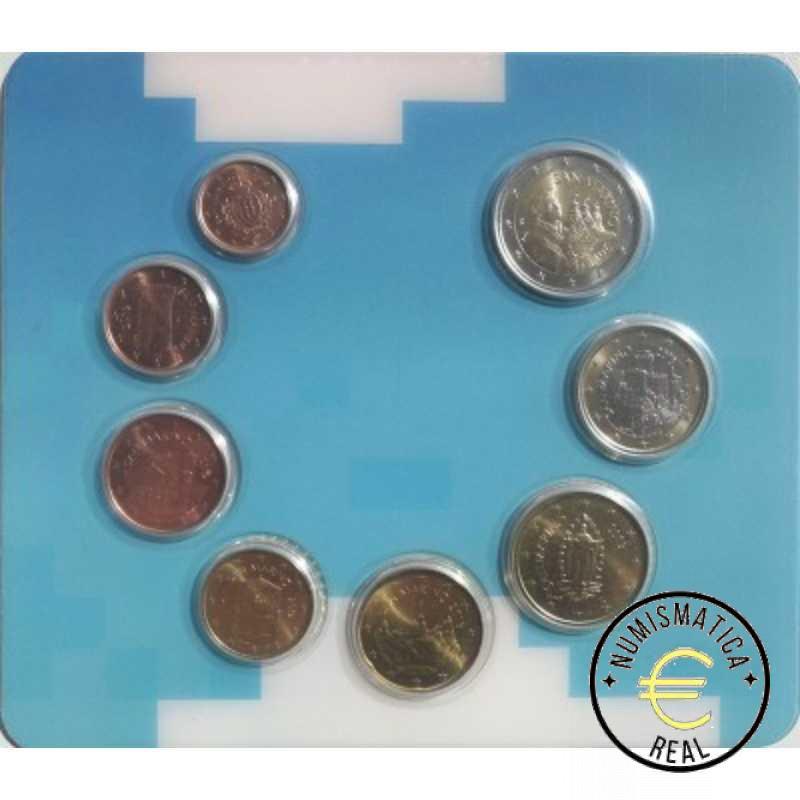 SAN MARINO 2019 CARTERA 8 VALORES KMS CALIDAD BU - DE 1 CENT A 2 EUROS - EN CARTERA OFICIAL - EUROSET. - Imagen 2